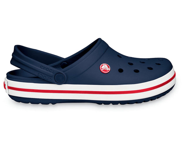 Comfortable Navy Unisex Crocband Clog with Sporty Midsole Stripe