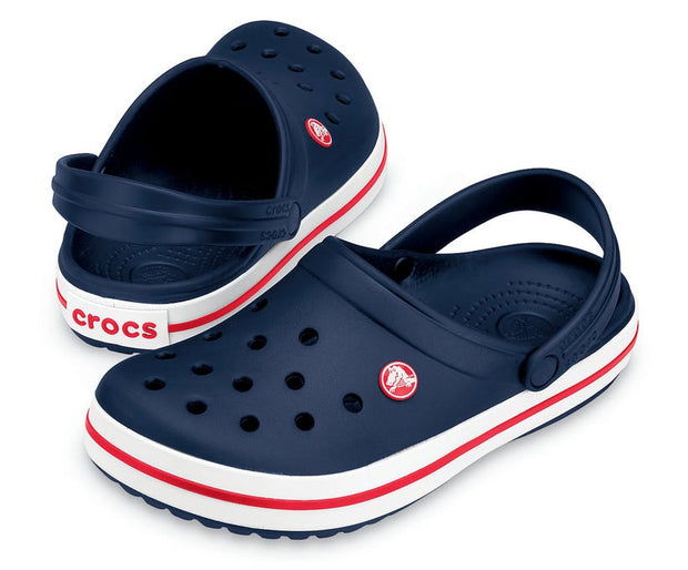 Comfortable Navy Unisex Crocband Clog with Sporty Midsole Stripe