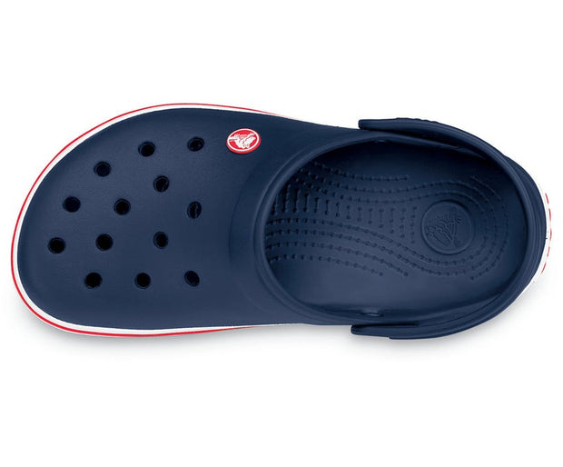 Comfortable Navy Unisex Crocband Clog with Sporty Midsole Stripe
