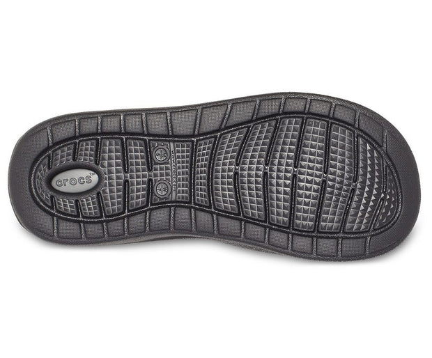 Crocs LiteRide Graphic Black/Slate Grey Unisex Flip-Flops for Ultimate Comfort