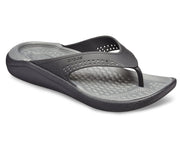 Crocs LiteRide Graphic Black/Slate Grey Unisex Flip-Flops for Ultimate Comfort