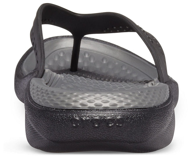 Crocs LiteRide Graphic Black/Slate Grey Unisex Flip-Flops for Ultimate Comfort