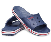 Crocs Bayaband Navy Pepper Unisex Slide: Lightweight, Comfortable, Iconic Striped Footwear