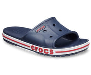 Crocs Bayaband Navy Pepper Unisex Slide: Lightweight, Comfortable, Iconic Striped Footwear