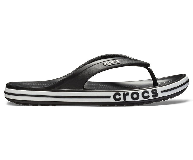 Crocs Bayaband Black/White Unisex Flip-Flops for Men and Women - Lightweight & Comfortable