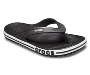 Crocs Bayaband Black/White Unisex Flip-Flops for Men and Women - Lightweight & Comfortable