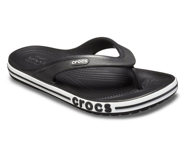 Crocs Bayaband Black/White Unisex Flip-Flops for Men and Women - Lightweight & Comfortable