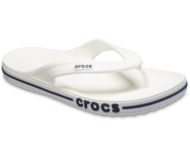 Bayaband Unisex Flip Flops: Lightweight, Comfortable, Stylish White/Navy Sandals for All-Day Wear