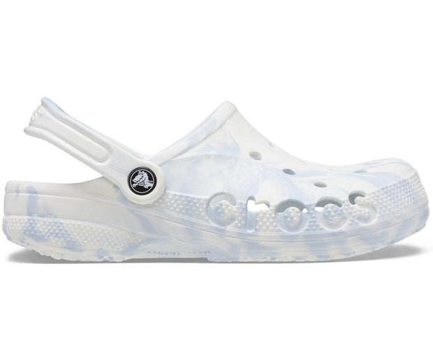 Crocs Baya Marbled White Multi Unisex Clog: Lightweight, Iconic, Durable, Stylish, Slip-On Comfort
