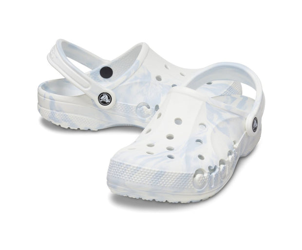 Crocs Baya Marbled White Multi Unisex Clog: Lightweight, Iconic, Durable, Stylish, Slip-On Comfort