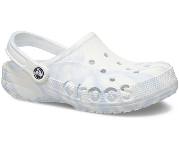 Crocs Baya Marbled White Multi Unisex Clog: Lightweight, Iconic, Durable, Stylish, Slip-On Comfort