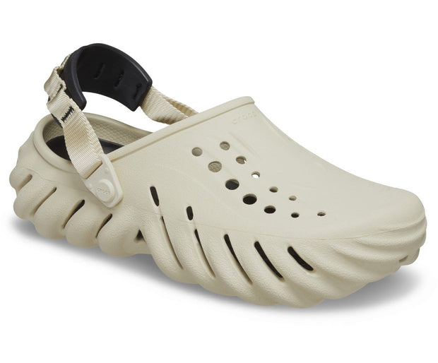 Crocs Echo Bone/Black Unisex Clog: Lightweight, Sporty, and Comfortably Sculpted Footwear