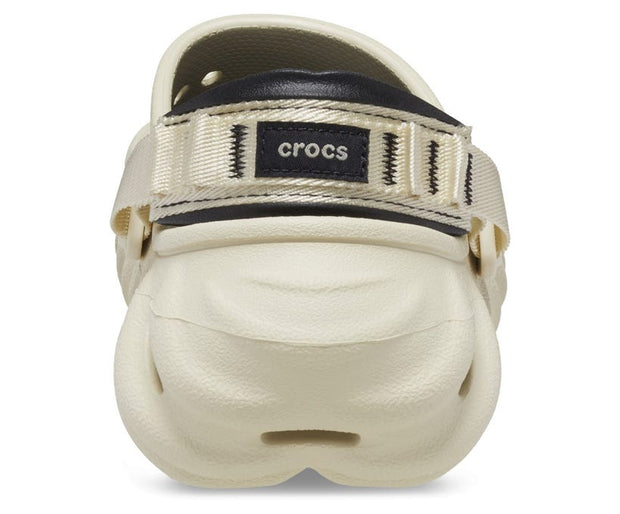 Crocs Echo Bone/Black Unisex Clog: Lightweight, Sporty, and Comfortably Sculpted Footwear