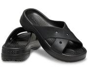 Classic Cross Strap Black Women's Slide: Lightweight, Comfortable, and Customizable