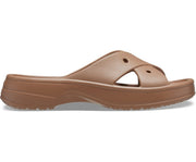 Classic Cross Strap Milk Chocolate Women's Slide Sandals - Iconic Crocs Comfort