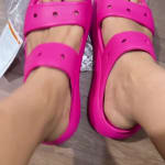 Crush Mint Tint Unisex Sandal: Stylish Two-Strap Crocs with 2-Inch Platform